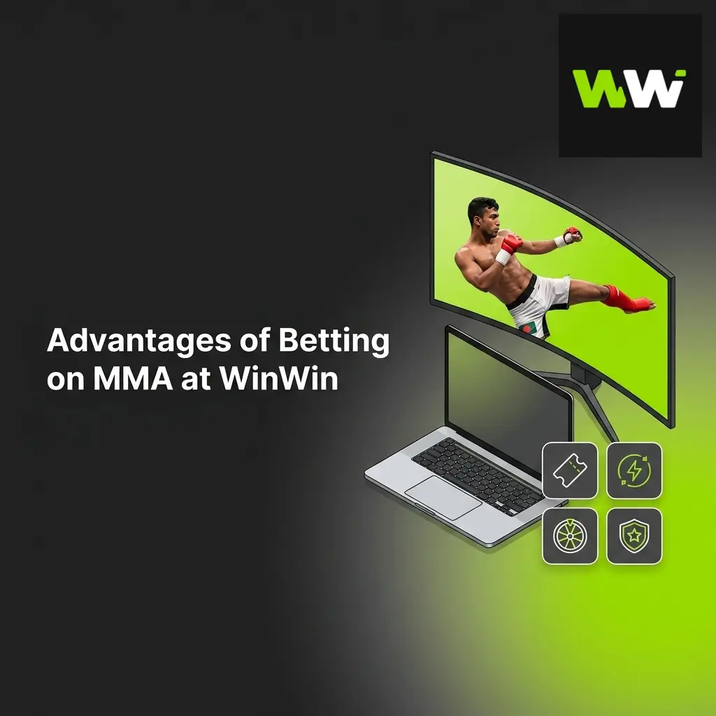 Fighter throwing a powerful MMA strike highlighting the advantages of betting on MMA at WinWin platform