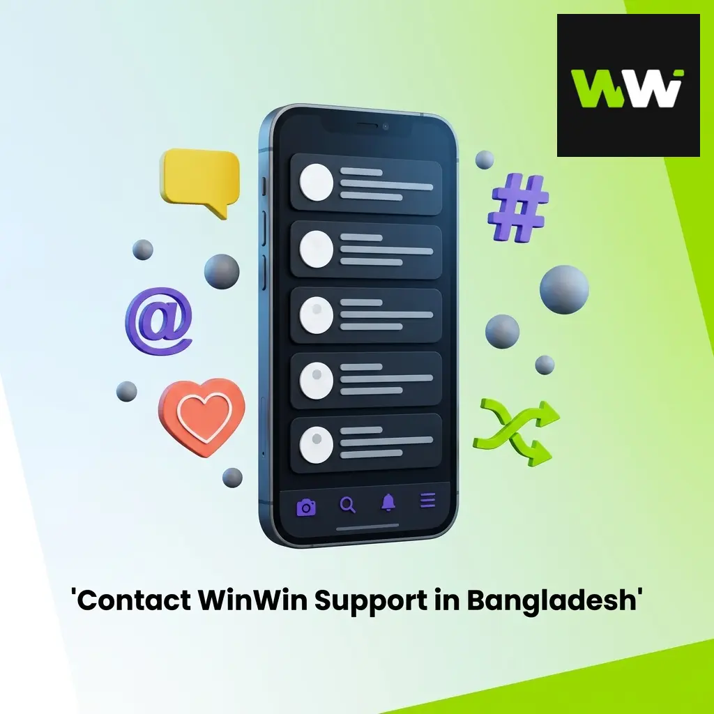 WinWin customer support contact options for Bangladesh users including phone, email, and live chat