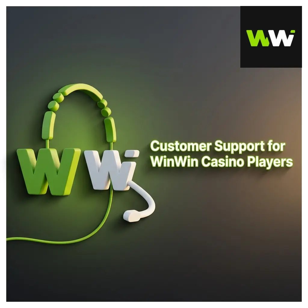 WinWin Casino customer support team assisting players via live chat, email, and phone on desktop and mobile