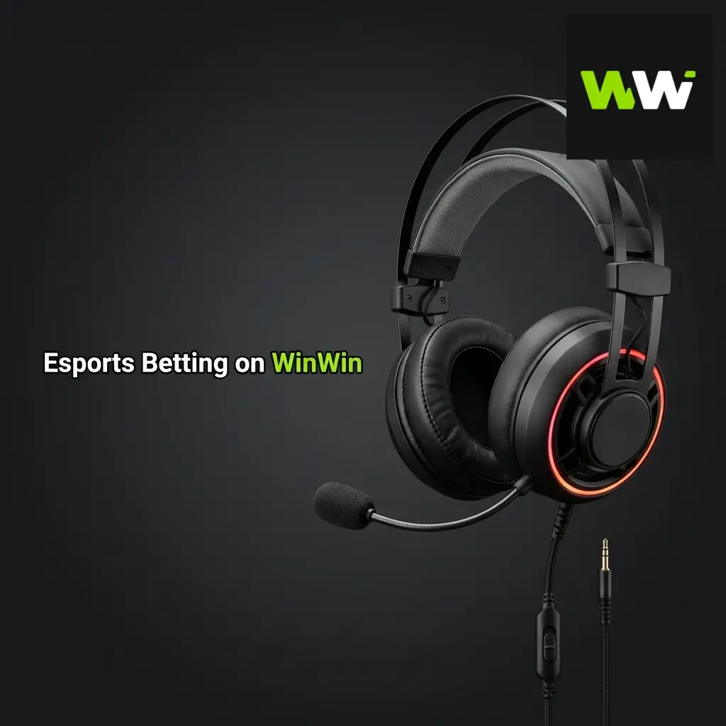 Esports player competing in a tournament with WinWin betting platform interface displayed on screen