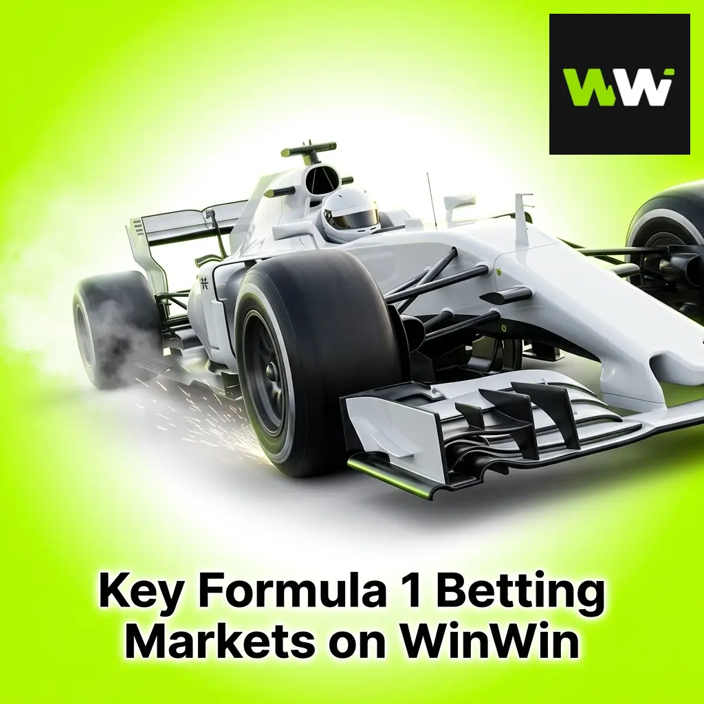 Key Formula 1 betting markets on WinWin including race winner, podium finish, fastest lap, and constructor championship odds