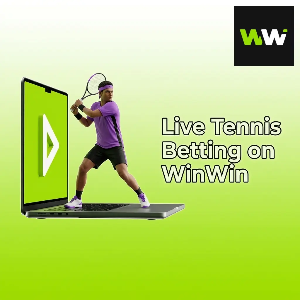 Live tennis betting on WinWin platform showing real-time odds, match scores, and in-play wagering options