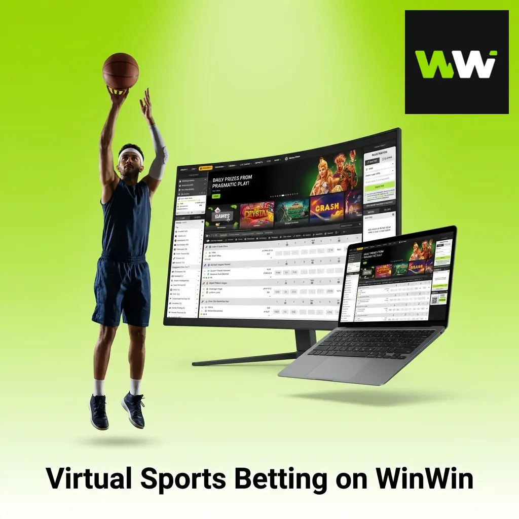 WinWin virtual sports betting interface showing simulated games and odds for online wagering