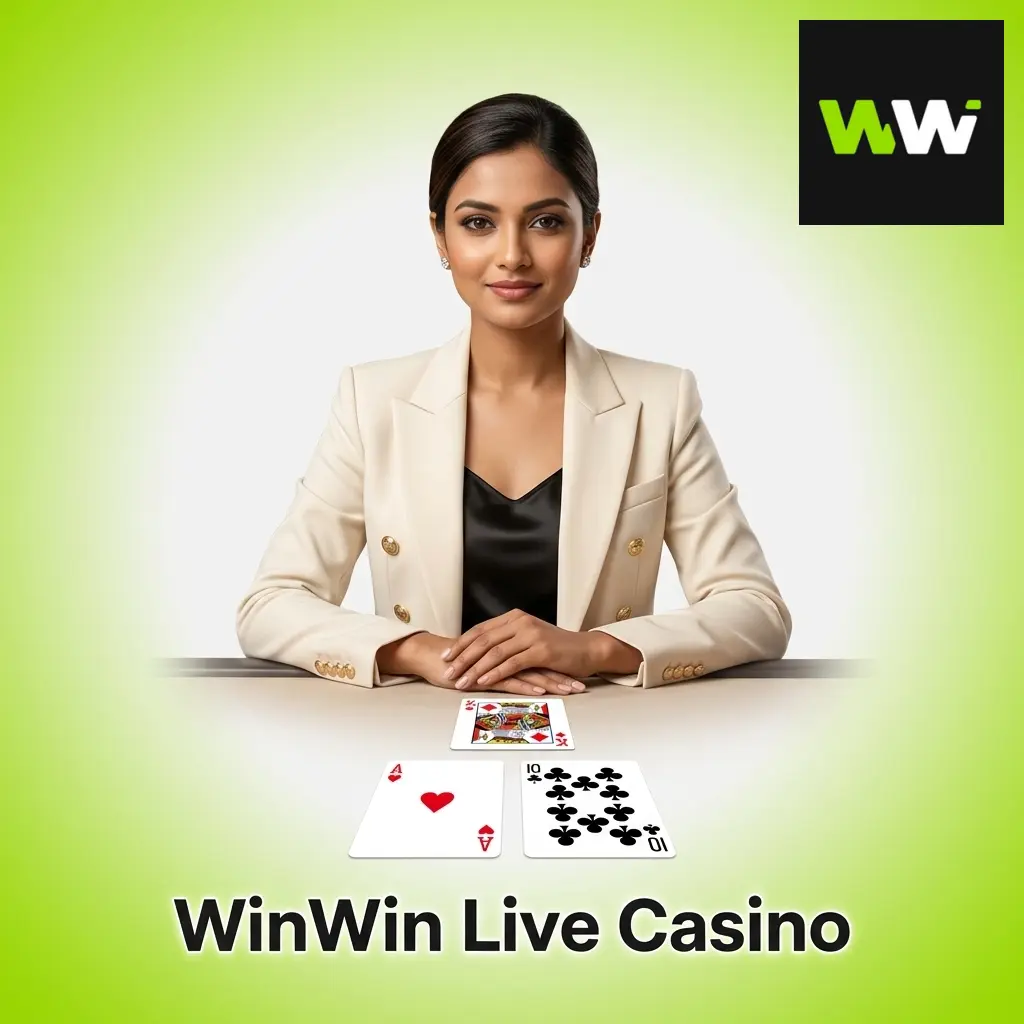 WinWin Live Casino logo featuring interactive live dealer games with real-time streaming and immersive gambling experience