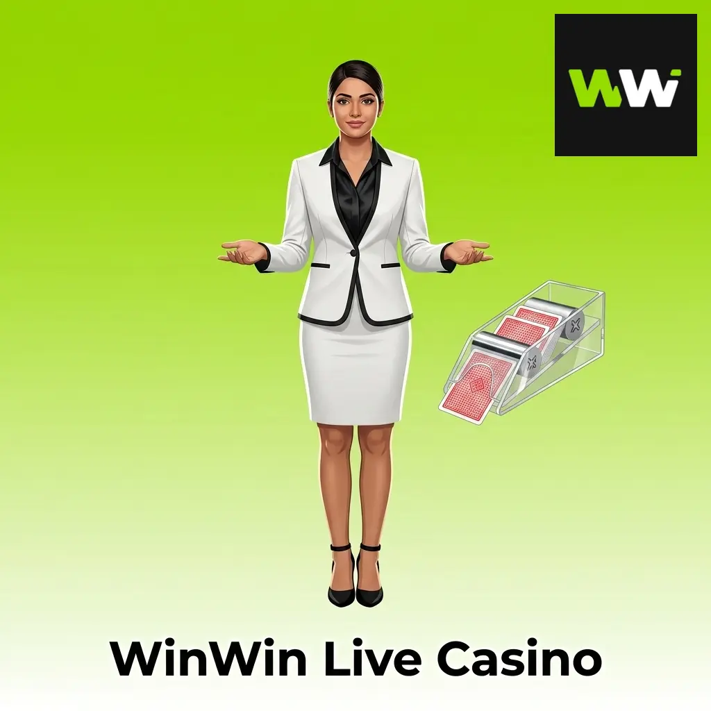 WinWin Live Casino lobby showcasing real dealer table games including blackjack, roulette, and baccarat