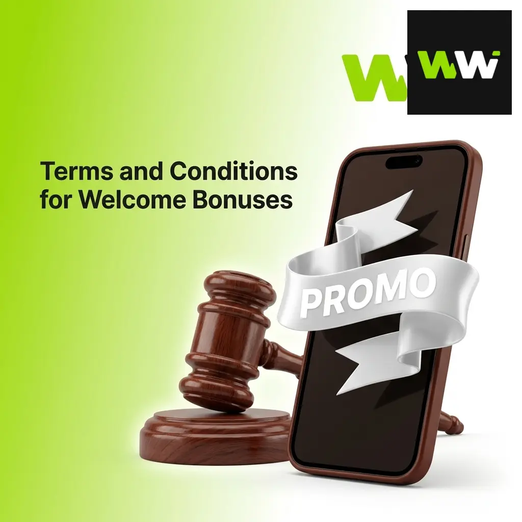 Terms and Conditions document for welcome bonuses outlining eligibility, wagering requirements, and bonus claim rules