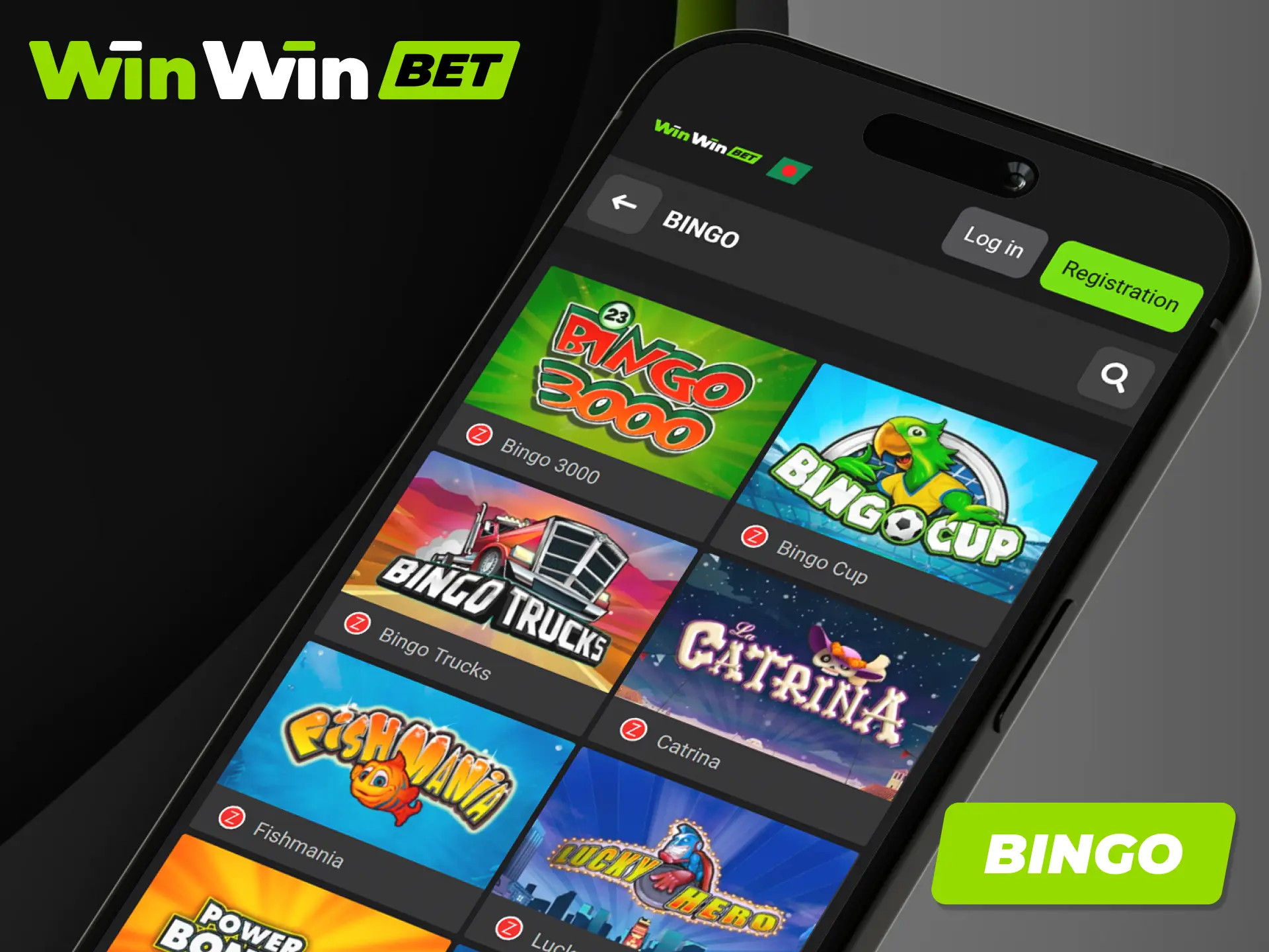 Enter virtual lotteries and bingo tournaments through the Winwin app.