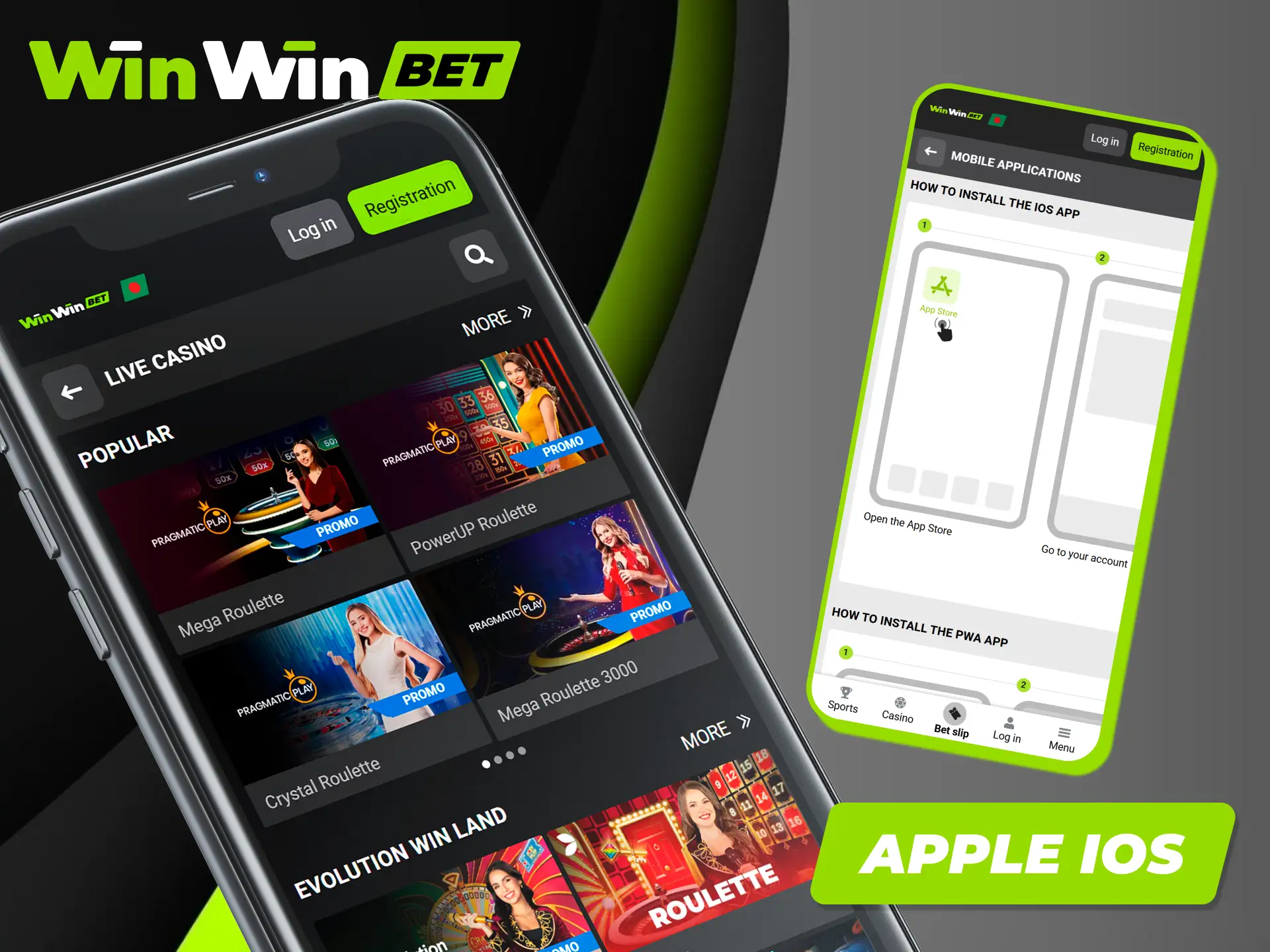 Set up the Apple IOS device shortcut for instant access to the Winwin mobile site.